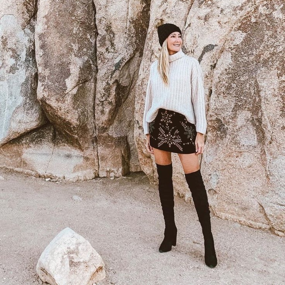 Free People OTK Velvet Leopard Boots